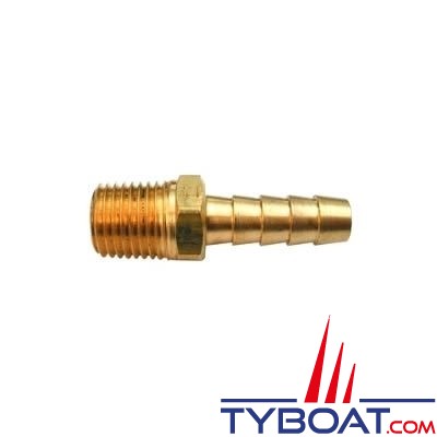 Raccord droit filetage 1/4 - 18NPT - pour filtre carburant tuyau Ø8mm