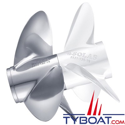Solas - Hélice inox compatible Volvo DP - Type C4/C5 - 15x19 (Avant 3 pâles)
