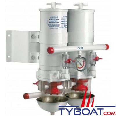 VETUS - Filtres séparateur eau/carburant CE/ABYC - 2 Parallèles ou en ligne 30 microns débit 720 L/H
