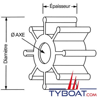 Jabsco - Kit Turbine 1210-0001 Ø int 5/8