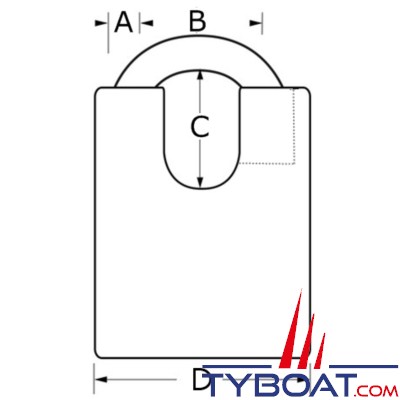 Cadenas de sécurité marine à anse protégée 550EURD - Master Lock