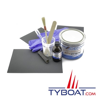 Adeco - kit ultra professionnel de réparation de bateaux gonflables PVC blanc