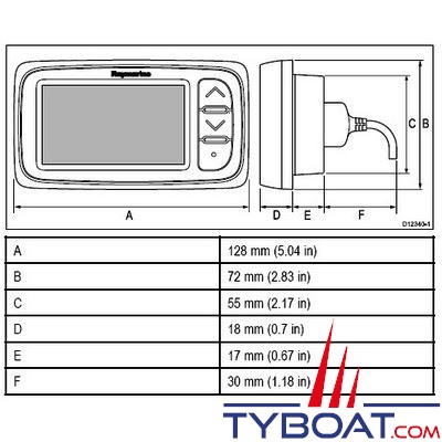 Raymarine - Afficheur i40 Sondeur compatible Seatalk (afficheur seul)