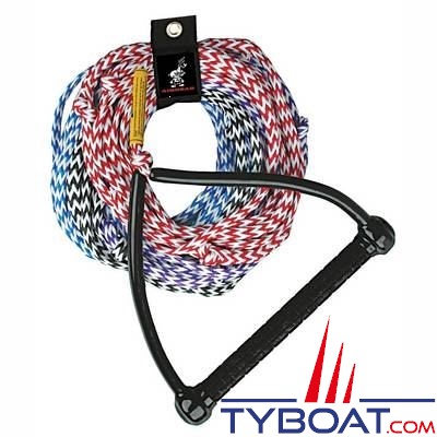 Airhead - Corde à ski polypropylène / Palonnier triangulaire aluminium et caoutchouc antidérapant - longueur 25m