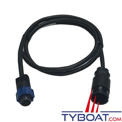 Airmar - Câble adaptateur pour sonde CHIRP simple Mix & Match vers connecteur Lowrance/Simrad/B&G 7 PIN bleu 