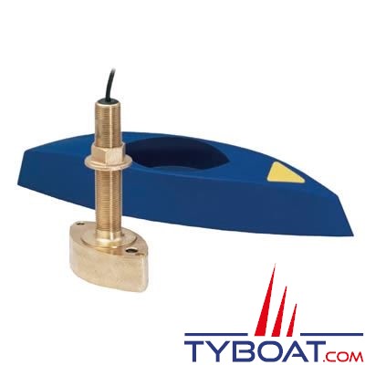 Airmar - Sonde traversante bronze B45DT - 600W - 50/200 KHz - Profondeur/température - Connecteur Bleu Simrad / Lowrance / B&G