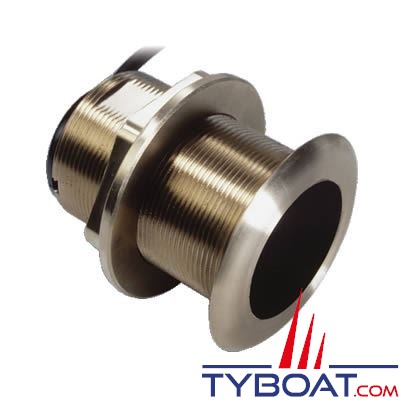 Airmar - Sonde traversante bronze B60 DT - 600W - 50/200 KHz - Profondeur/température - Angle 12° - Connecteur Bleu Simrad / Lowrance / B&G