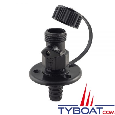 Albin Pump Marine - Connecteur de tuyau fileté pour pont traversant ON/OFF