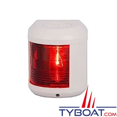 Aqua Signal - Feu babord rouge 112,5° - Série 41 - Pour bateaux inférieurs à 20 mètres -corps blanc