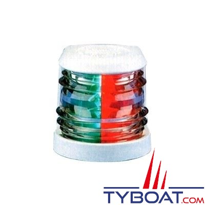 Aqua Signal - Feu bicolore vert/rouge 112,5° - Série 20 - Blanc - Pour bateaux inférieurs à 12 mètres