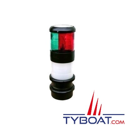 Aqua Signal Feu Tricolore Rouge Vert Blanc Mouillage Blanc Serie 40 Systeme Quickfit Noir Pour Bateaux Inferieurs A Metres Aqua Signal As432 Tyboat Com