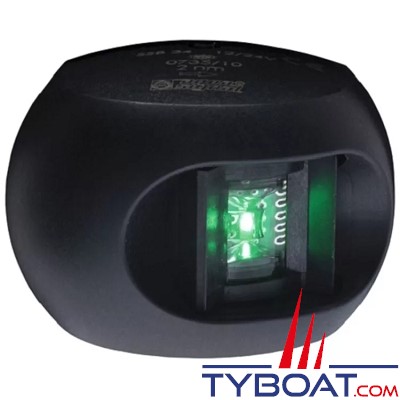 Aqua Signal - série 34 - Feu tribord LED noir 12/24 volts 112,5°  