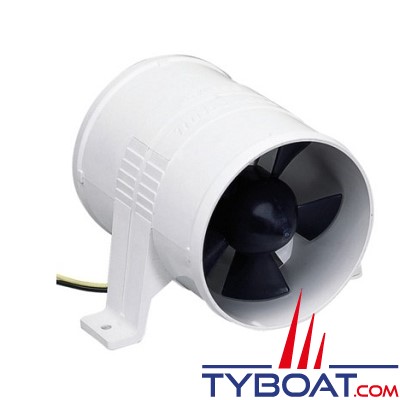 Attwood - Ventilateur en ligne - Turbo 4000 - 24 volts - 6 m3 / minute - Ø 102 mm