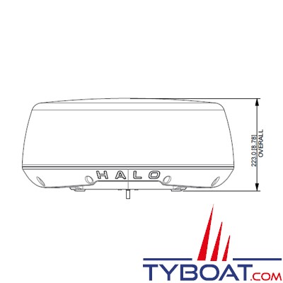 Lowrance - Antenne radar Halo20 - 24 MN avec câble de 5 mètres