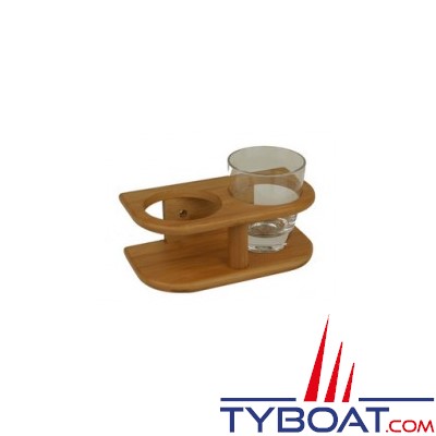 Bamboo Marine - Support 2 verres - Ø maxi 77 mm