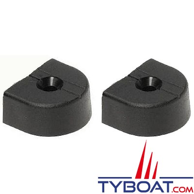 Barton Marine - 25901 - Embout plastique pour rail en T, largeur 25mm - largeur 23mm (x2)