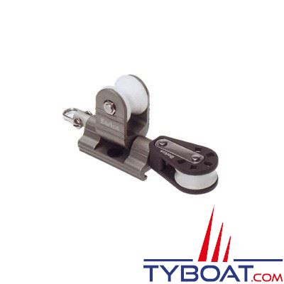 Barton Marine - Avale-tout tractable pour rail en T - largeur 20 mm + poulie