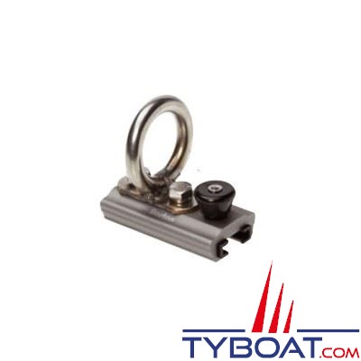 Barton Marine - Curseur de Spinnaker à cliquet pour rail en T - largeur 32 mm - Ø int. oeil 30 mm