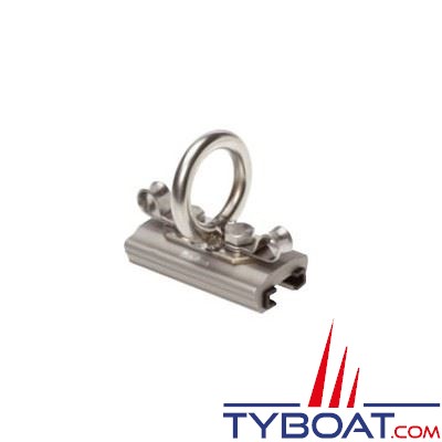 Barton Marine - Curseur de Spinnaker tractable pour rail en T - largeur 32 mm - Ø int. oeil 30 mm