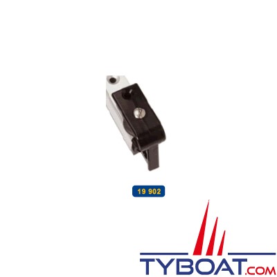 Barton Marine - Embout de rail avec réa horizontal - pour rail 19mm - 19902