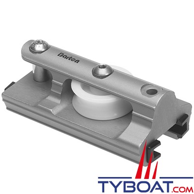 Barton Marine - Poulie de renvoie pour rail en T - largeur 25 mm + pontet