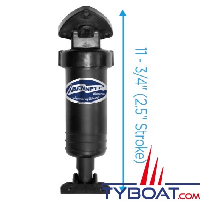 Bennett - Vérin pour flaps Trim Tabs court - 300mm