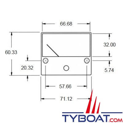 Blue Sea Systems - Ampèremètre analogique 0-50A + TI 50/50MA pour courant  alternatif - 9630 BLUE SEA SYSTEMS 300328 