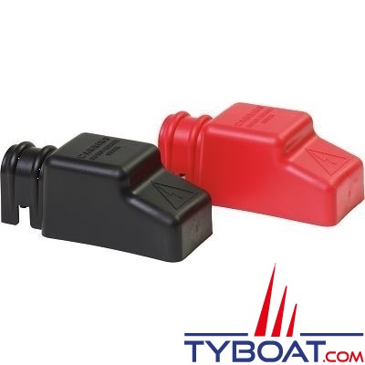 Blue Sea Systems - Cache cosse batterie 2 câbles (la paire, rouge et noire)