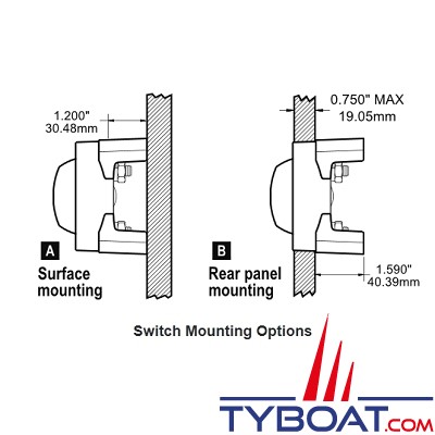 Blue Sea Systems - Commutateur batterie on/off - 9003E