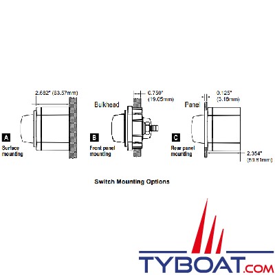 Blue Sea Systems - Commutateur batterie - série m - dual circuits