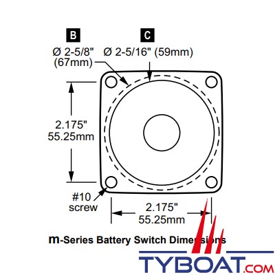 Blue Sea Systems - Commutateur batterie - série m - dual circuits