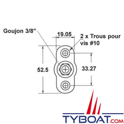 Blue Sea Systems - Connecteur passe-cloison - 10mm 250A - rouge