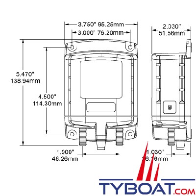 Blue Sea Systems - Coupe-batterie à distance ML-RBS - commande à distance - 12V DC 500A