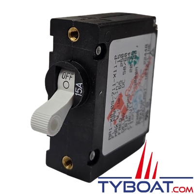 Blue Sea Systems - Disjoncteur thermique série a - unipolaire - blanc - 15 Ampères - 7210