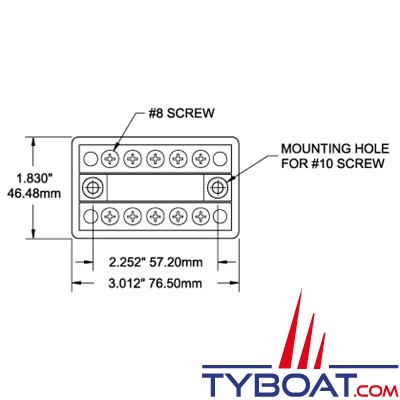 Blue Sea Systems - Dualbus com +/- 5 circuits 100A