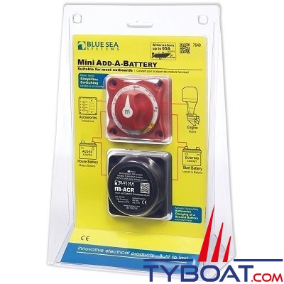 Blue Sea Systems - Kit Relais de charge batterie mini - 7649 BLUE SEA  SYSTEMS BS-7649 