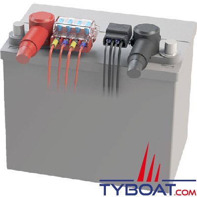 Blue Sea Systems - Porte-fusible ST-Blade btm - 4 circuits - 5024