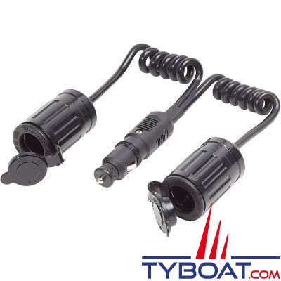 Blue Sea Systems - Prise allume-cigare avec 2 câbles d'extension - 12 Volts d.c 