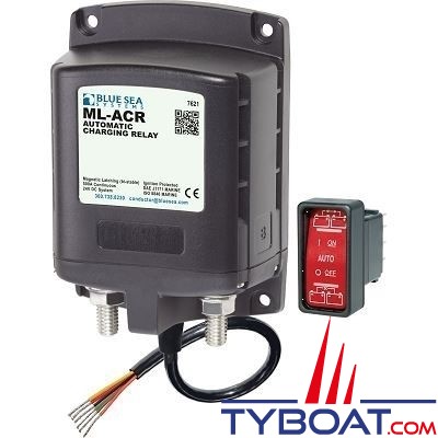 Blue Sea Systems - Relais de charge automatique - ML-ACR 24V - 500A + interrupteur