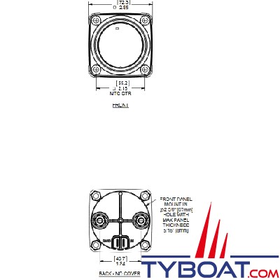 Blue Sea Systems - Relais de charge série m  65a 12/24v acr - 7601