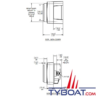 Blue Sea Systems - Relais de charge série m  65a 12/24v acr - 7601