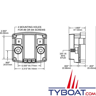 Blue Sea Systems - Relais de charge série SI 120a 12/24v acr - 7610