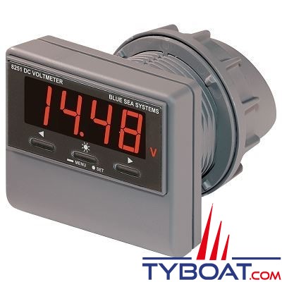 Blue Sea Systems - Voltmètre digital dc avec alarme  - 0/60VDC