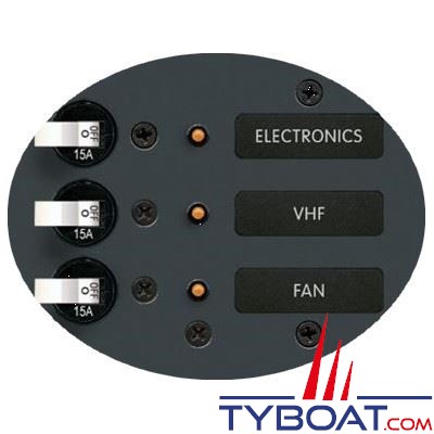 Blue Sea Systems - Tableau électrique dc - 6 circuits - 12/24v - disjoncteur type toggle - 8096 