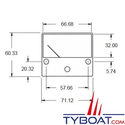 Blue Sea Systems - Voltmètre analogique - 0-250v pour courant alternatif - 9354