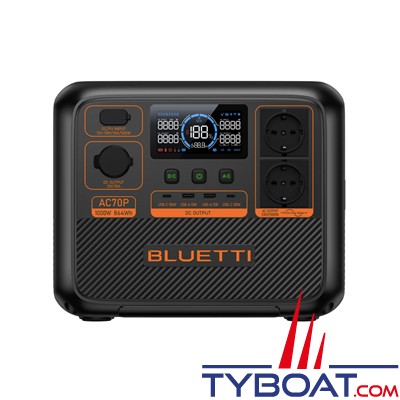 Bluetti - Station d'énergie Lithium  AC70P - 1000W / 864Wh - IP65