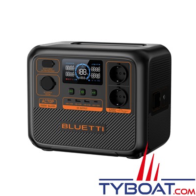 Bluetti - Station d'énergie Lithium  AC70P - 1000W / 864Wh - IP65
