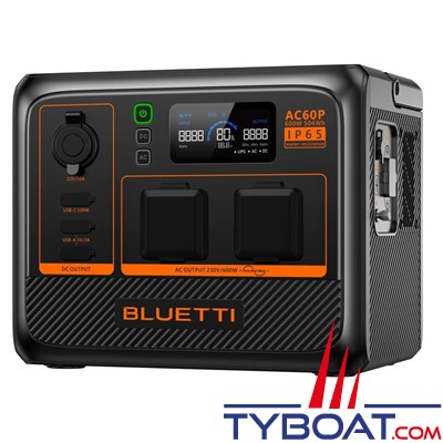 Bluetti - Station d'énergie Lithium AC60P -  600W / 504Wh - IP65