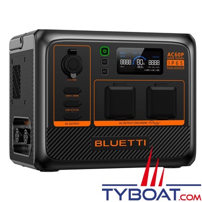 Bluetti - Station d'énergie Lithium AC60P -  600W / 504Wh - IP65