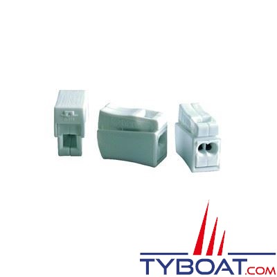 Borne de connection BizLine pour fils souples 0,5 à 1,5 mm2 et rigides 0,75 à 2,5 mm2 (x10 pièces)